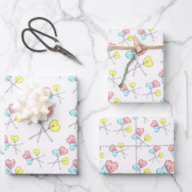 schattige, kleurrijke hartenpootjes