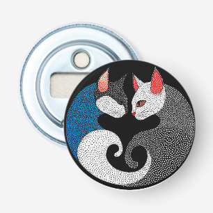 Schattige kleurrijke katten button flesopener