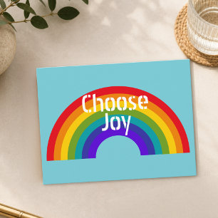 Schattige Kleurrijke Kies Vreugde Inspirerende Reg Briefkaart