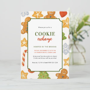 Schattige Kleurrijke Kinderen Kerst Koek Uitwissel Kaart