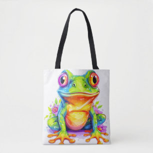 Schattige Kleurrijke Kleine Kroggie Draagtas