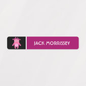 Schattige Kleurrijke Monsters Kinderen Naam Labels (Design 2)