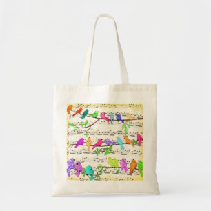 Schattige Kleurrijke Muzikale Vogels Symfonie - Ma Tote Bag