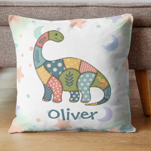 Schattige Kleurrijke Patchwork Dinosaurus Kussen