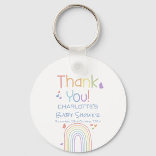 Schattige Kleurrijke Regenboog & Hartjes Baby Show Sleutelhanger