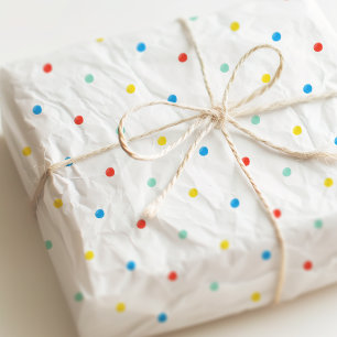 Schattige Kleurrijke Regenboog Polka Dot Confetti  Tissuepapier