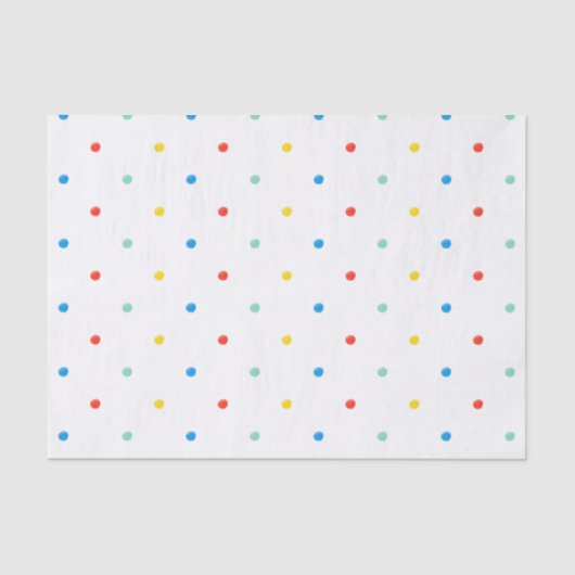 Schattige Kleurrijke Regenboog Polka Dot Confetti  Tissuepapier (Voorkant)