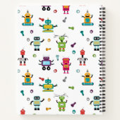 Schattige Kleurrijke Robots Kinderen Robot Schetsb Notitieboek (Achterkant)