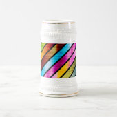 Schattige kleurrijke strepen bierpul (Center)