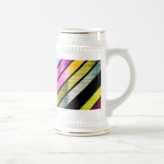 Schattige kleurrijke strepen bierpul (Rechts)