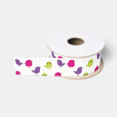 Schattige kleurrijke vogels grosgrain lint (Spoel)