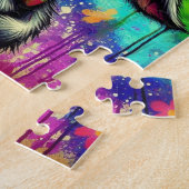 Schattige kleurrijke Waterverf Grumpy Goat Legpuzzel (Zijkant)