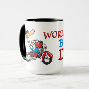 Schattige Kleurrijke Werelds Beste Biker Vader Mok