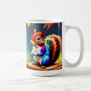 Schattige Kleurrijke Zittende Eekhoorn-75463 Koffiemok