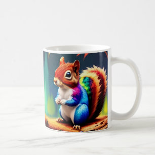Schattige Kleurrijke Zittende Eekhoorn-75463 Koffiemok