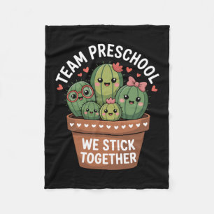 Schattige kleuterschool Terug naar school Cactus L Fleece Deken