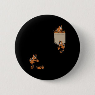 Schattige Klimmende Eekhoorns - Knaagdier Eekhoorn Ronde Button 5,7 Cm
