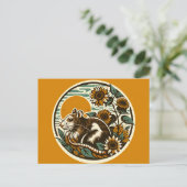 Schattige knaagdier Rat huisdier roggen design Briefkaart (Staand voorkant)