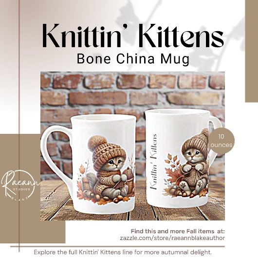 Schattige Knittin 'Kittens Bone China Mok