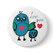 schattige knoppenbadge