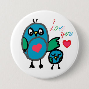 schattige knoppenbadge ronde button 7,6 cm
