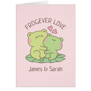 Schattige Knuffel Kikkers Frogever Liefde Grappige
