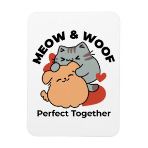 Schattige knuffel voor katten en honden - Meow & W Magneet