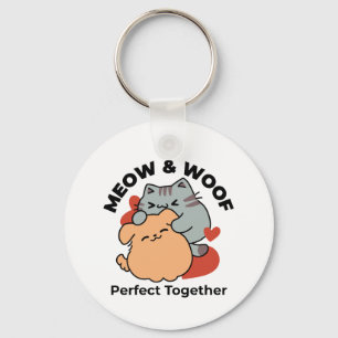 Schattige knuffel voor katten en honden - Meow & W Sleutelhanger