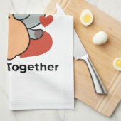 Schattige knuffel voor katten en honden - Meow & W Theedoek (Quarter Fold)