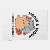 Schattige knuffel voor katten en honden - Meow & W Theedoek (Horizontaal)