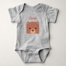 Schattige knuffelbruin Beer aangepaste naam | Body