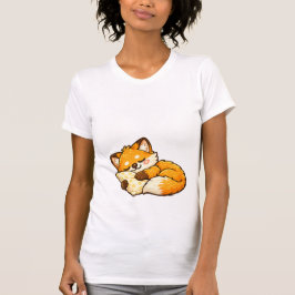 Schattige knusse slapende vos t-shirt