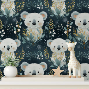 Schattige Koala Baby Dier Kinder Kwekerij Patroon Behang
