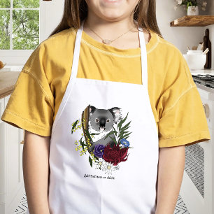 Schattige Koala Beer Groene Australische Wilde Blo Kinder Schort
