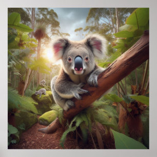 Schattige Koala Beer Poster