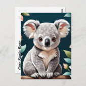 Schattige Koala Beer Poster Briefkaart (Voorkant / Achterkant)