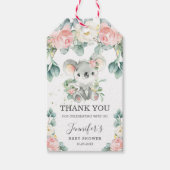 Schattige Koala Bloemen Baby shower Dank je wel Fa Cadeaulabel (Voorkant)