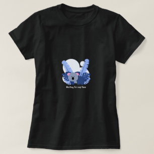 Schattige Koala Cartoon Palmbladeren Lief karakter T-shirt