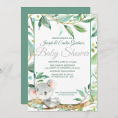 Schattige Koala Groen Genderneutraal Baby shower Kaart (Voorkant / Achterkant)