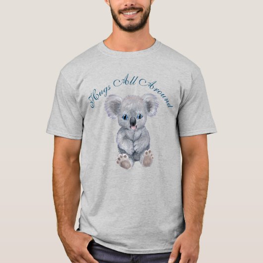 Schattige Koala Knuffels & Hart T-shirt (Voorkant)
