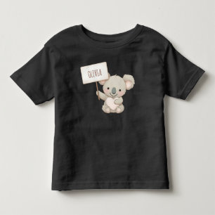 Schattige Koala met een Naambord Kinder Shirts