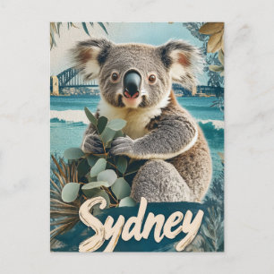 Schattige Koala met Sydney Harbour Bridge Feestdagenkaart