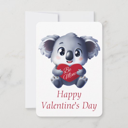 Schattige Koala Valentijnkaart Kaart (Voorkant)