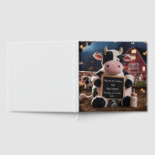 Schattige koe Boerderij-Themd baby fotoboek keepsa Gastenboek (Volledig)