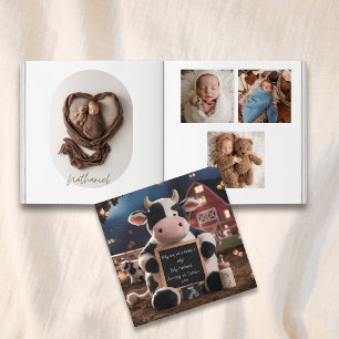 Schattige koe Boerderij-Themd baby fotoboek keepsa Gastenboek