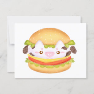 Schattige Koe hamburger Briefkaart