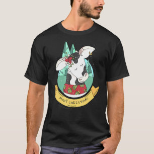 Schattige Koe Kerst Vakantie Woordspeling T-shirt