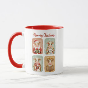 Schattige Koe Kerstmis – Moo-ry Kerstmis Mok