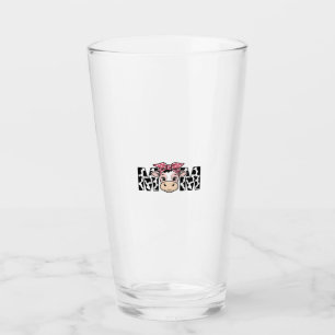 Schattige Koe Moeder Boog Grafisch Ontwerp_1 Glas