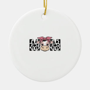 Schattige Koe Moeder Boog Grafisch Ontwerp_1 Keramisch Ornament
